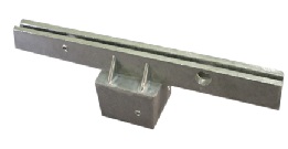 Square Post Bracket Cap with 12-inch slot